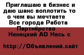 Приглашаю в бизнес и даю шанс воплотить то, о чем вы мечтаете!  - Все города Работа » Партнёрство   . Ненецкий АО,Несь с.